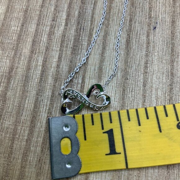 Silver Expressions by LArocks NIB "Daughter" Double Heart Pendant Necklace - Picture 3 of 6